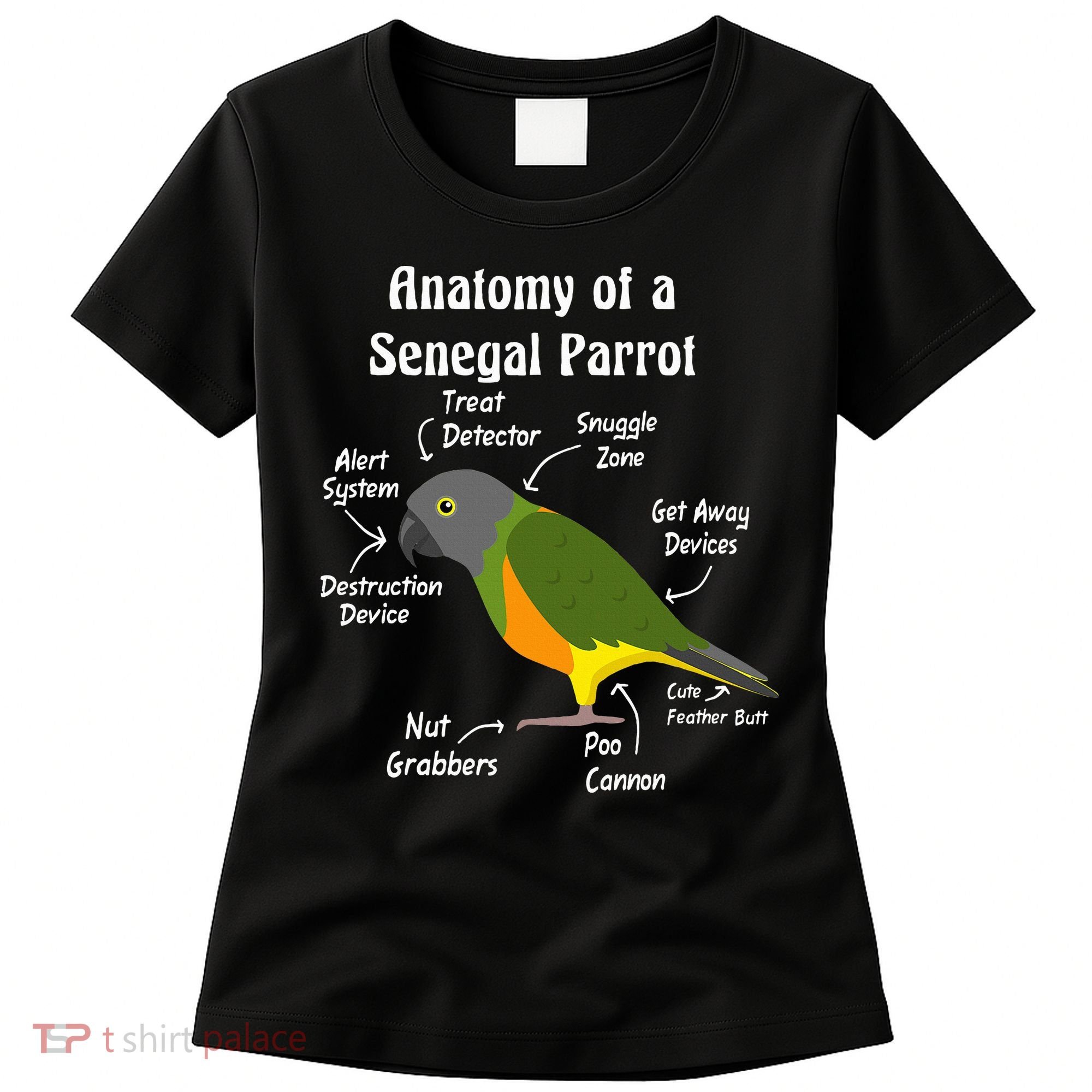 Anatomy Of A Senegal Parrot Women's T-Shirt