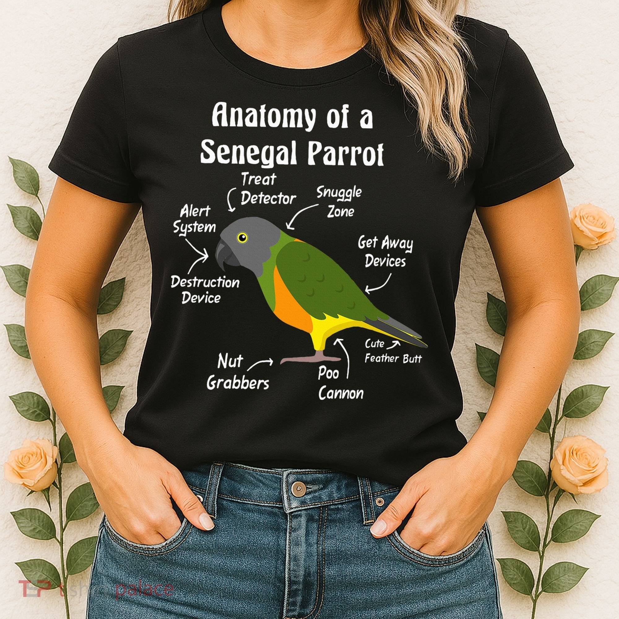 Anatomy Of A Senegal Parrot Women's T-Shirt