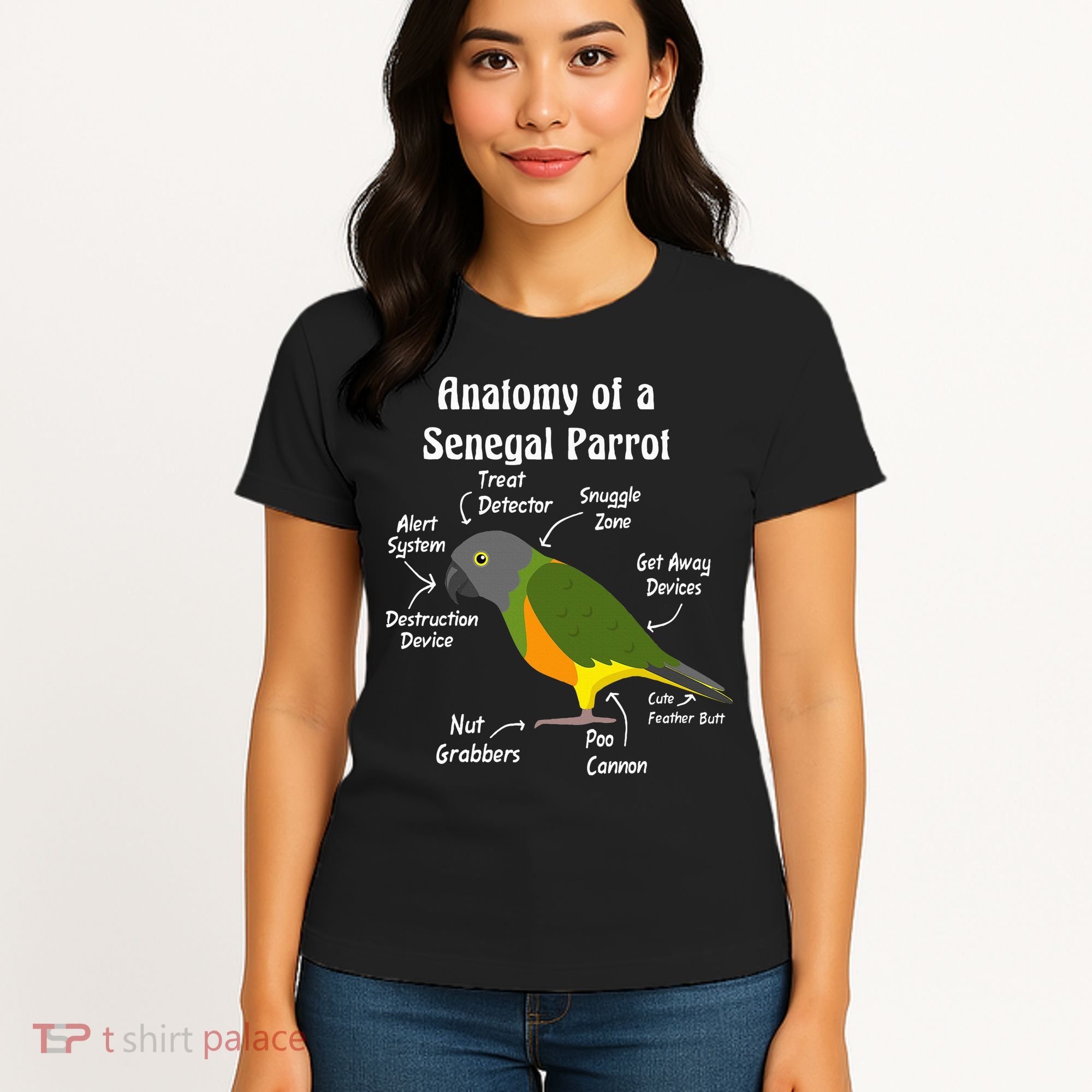 Anatomy Of A Senegal Parrot Women's T-Shirt