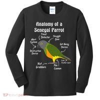 Anatomy Of A Senegal Parrot Kids Long Sleeve Shirt thumb 0