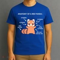 Anatomy Of A Red Panda Science Zoologist Red Panda Anatomy Gift T-Shirt thumb 3