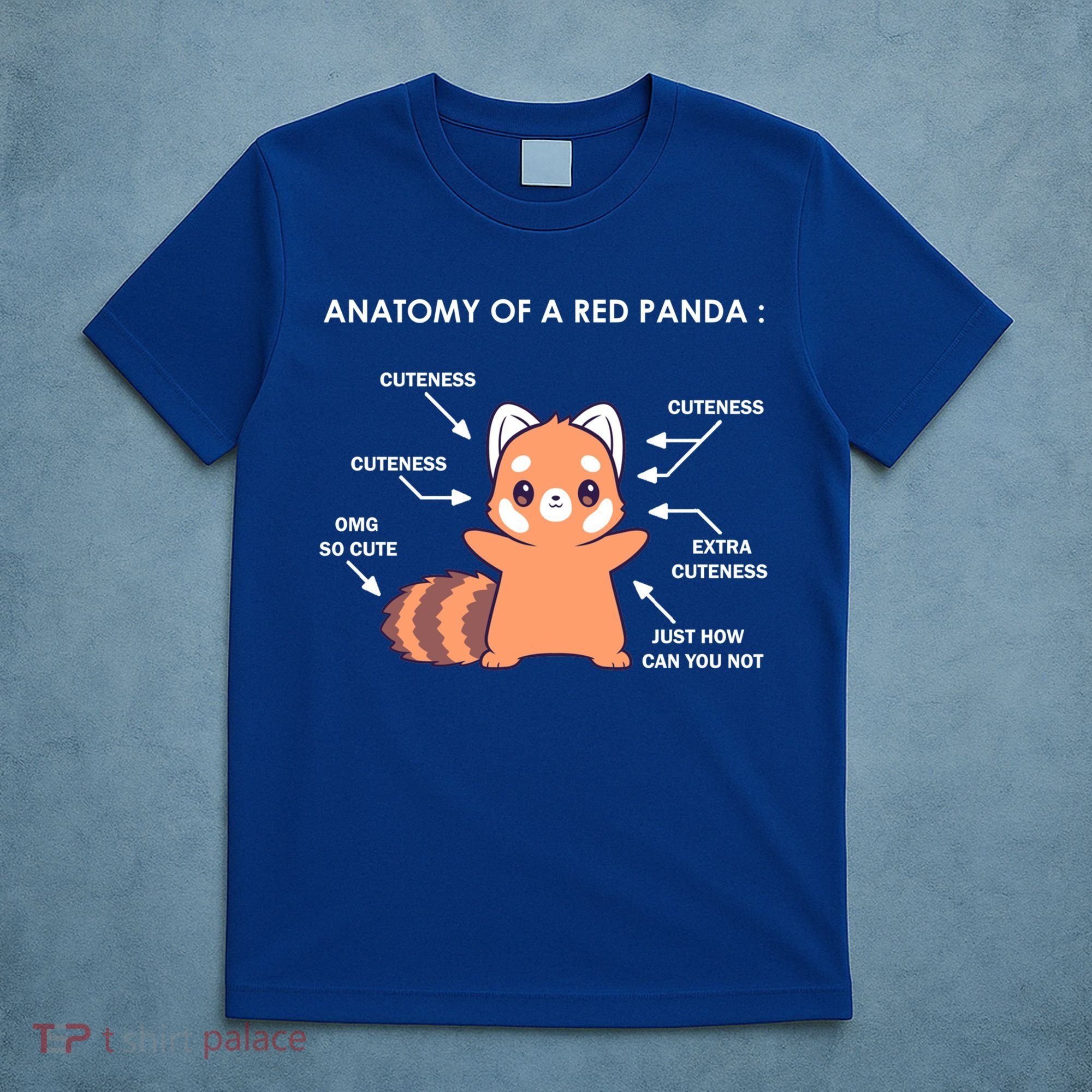 Anatomy Of A Red Panda Science Zoologist Red Panda Anatomy Gift T-Shirt