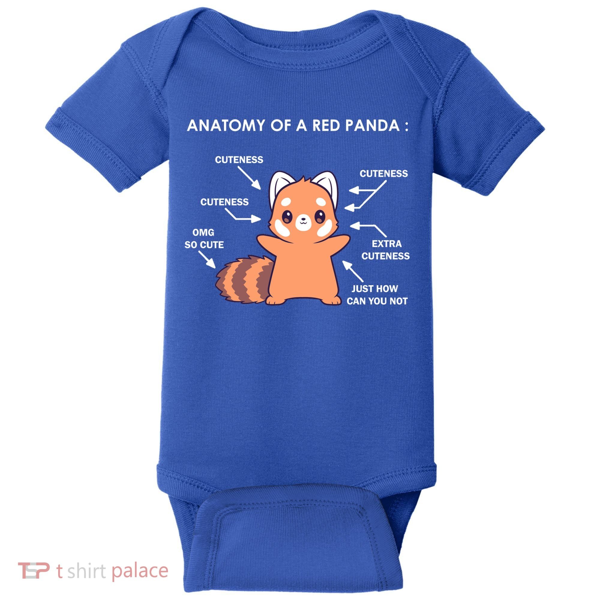 Anatomy Of A Red Panda Science Zoologist Red Panda Anatomy Gift Baby Bodysuit