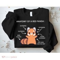 Anatomy Of A Red Panda Science Zoologist Red Panda Anatomy Sweatshirt thumb 2