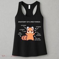Anatomy Of A Red Panda Science Zoologist Red Panda Anatomy Women's Tank Top thumb 3