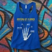 Anatomy Of A Gamer Video Game Pc Gaming Rpg Moba Streamer Funny Gift Women's Tank Top thumb 3