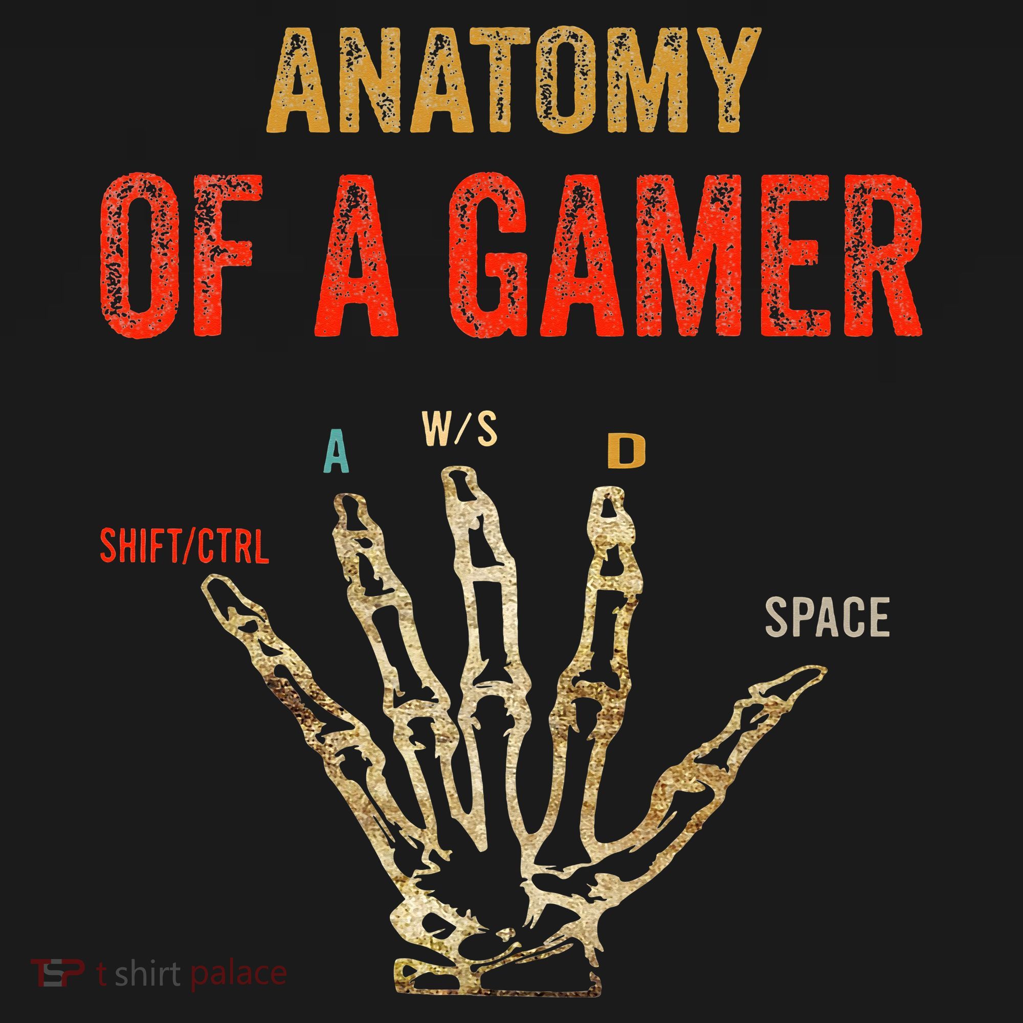Anatomy of a Gamer Hand funny gaming Long Sleeve Shirt