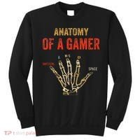 Anatomy of a Gamer Hand funny gaming Sweatshirt thumb 0