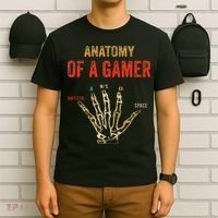 Anatomy of a Gamer Hand funny gaming T-Shirt thumb 6