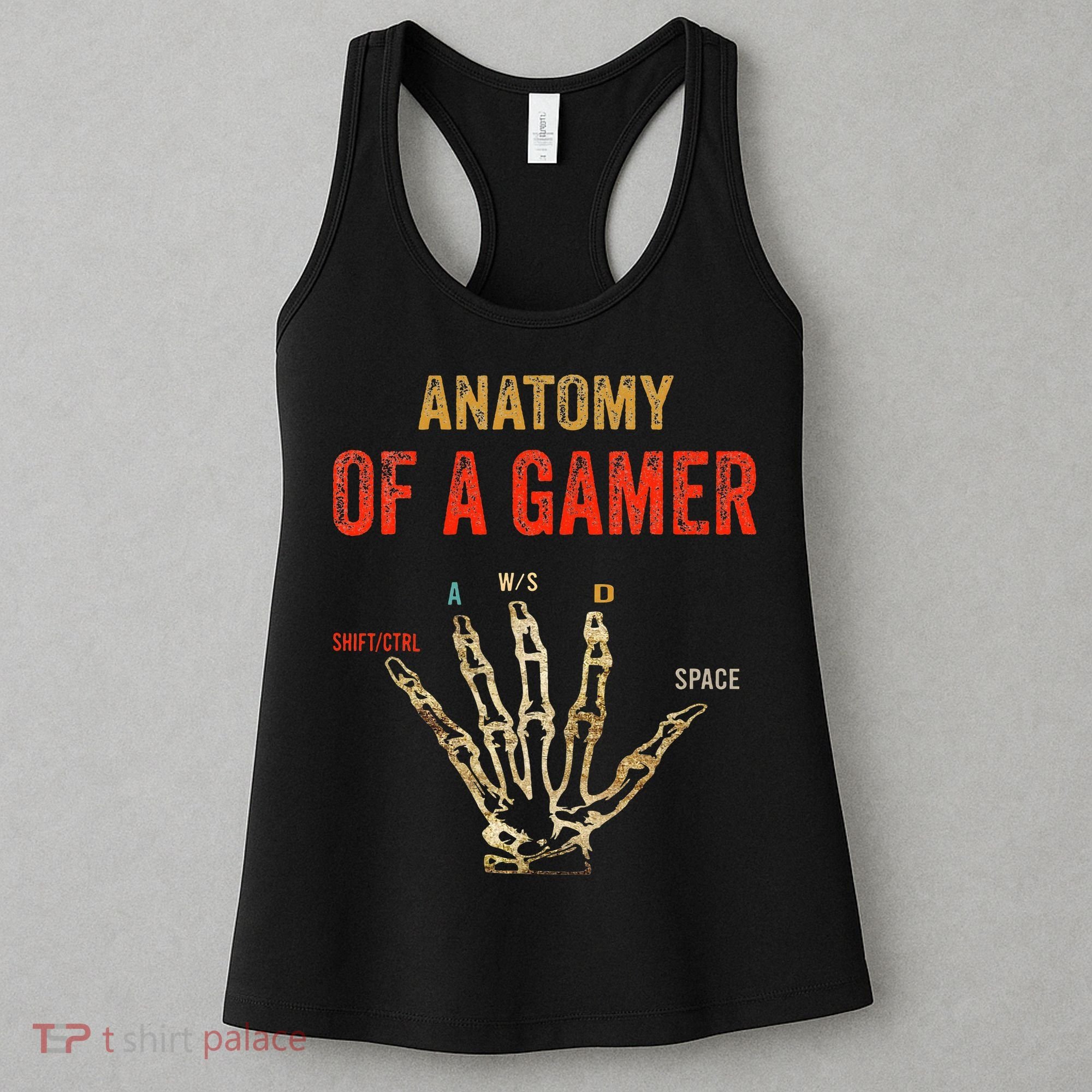 Anatomy of a Gamer Hand funny gaming Women's Tank Top