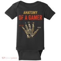 Anatomy of a Gamer Hand funny gaming Baby Bodysuit thumb 0