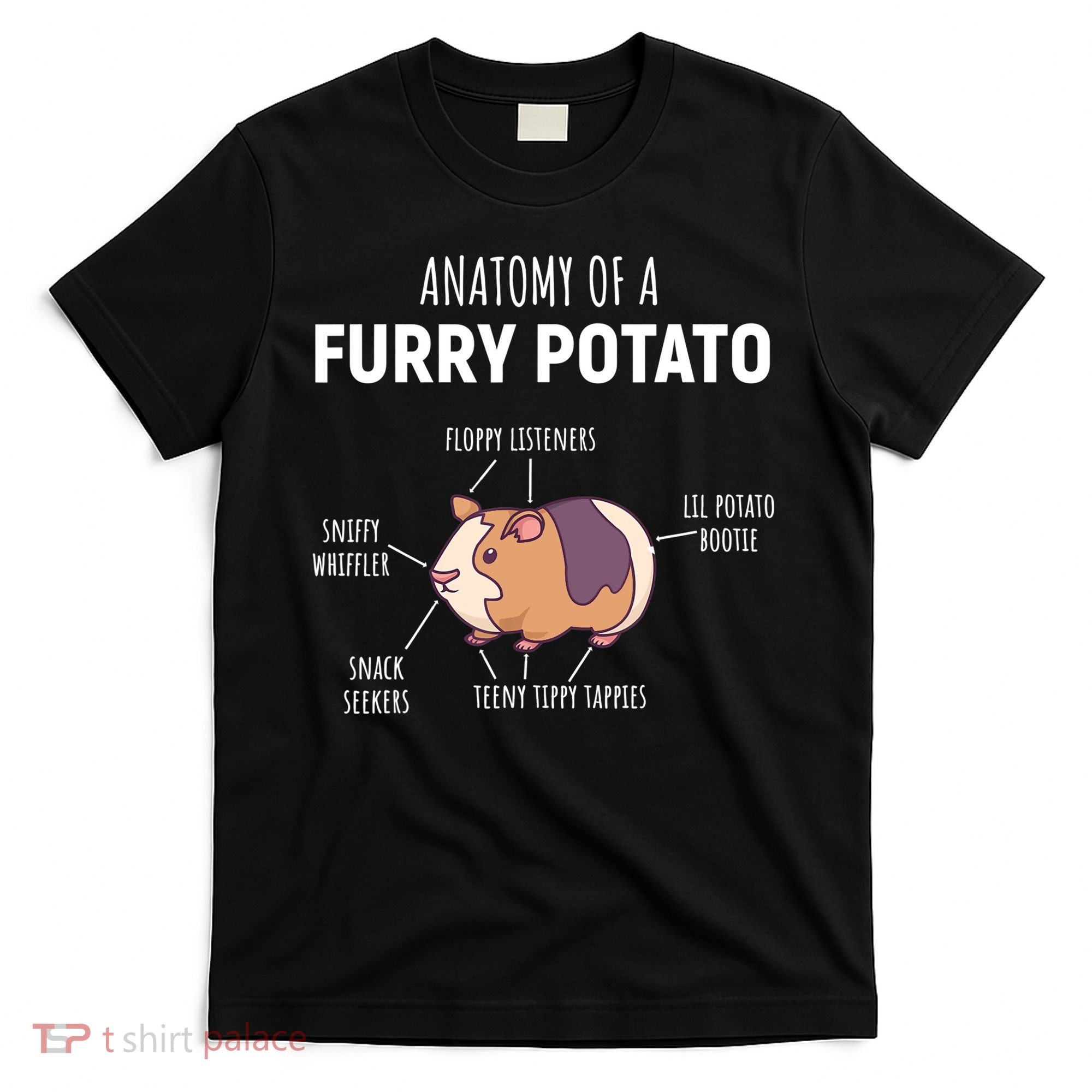 Anatomy Of A Furry Potato Guinea Pig Lover Gift TShirt T-Shirt