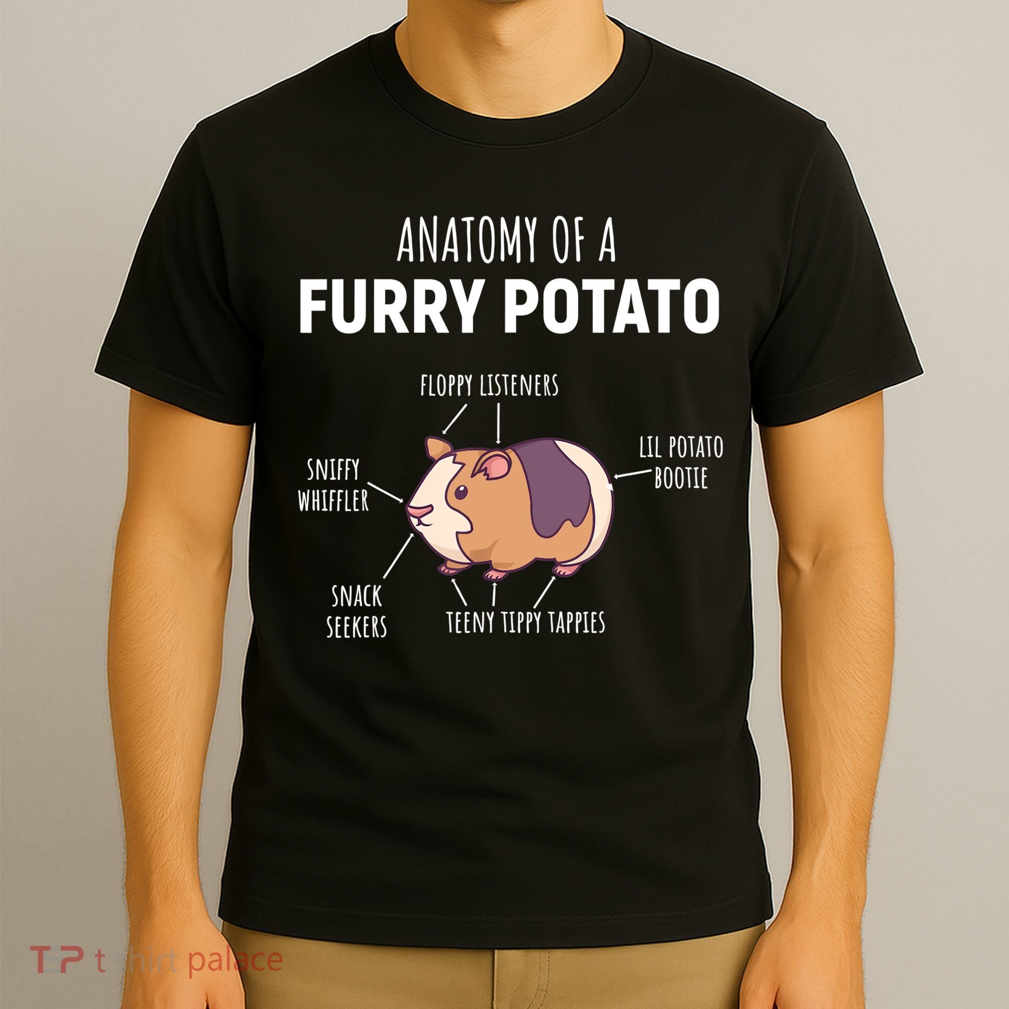 Anatomy Of A Furry Potato Guinea Pig Lover Gift TShirt T-Shirt