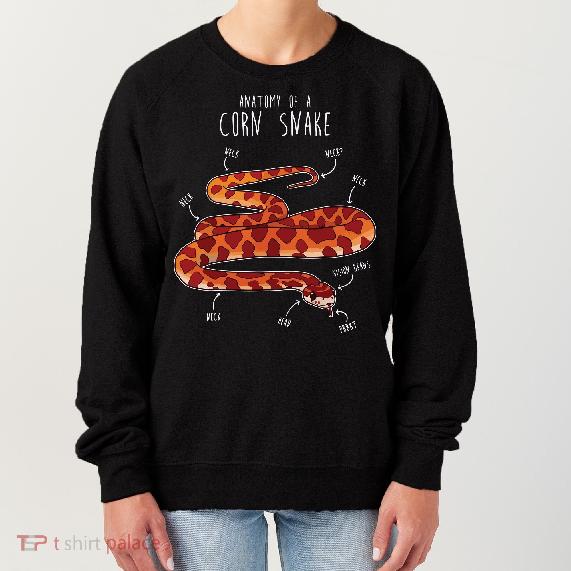 Anatomy Of A Corn Snake Funny Pet Reptile Snake Lover Women's Sweatshirt