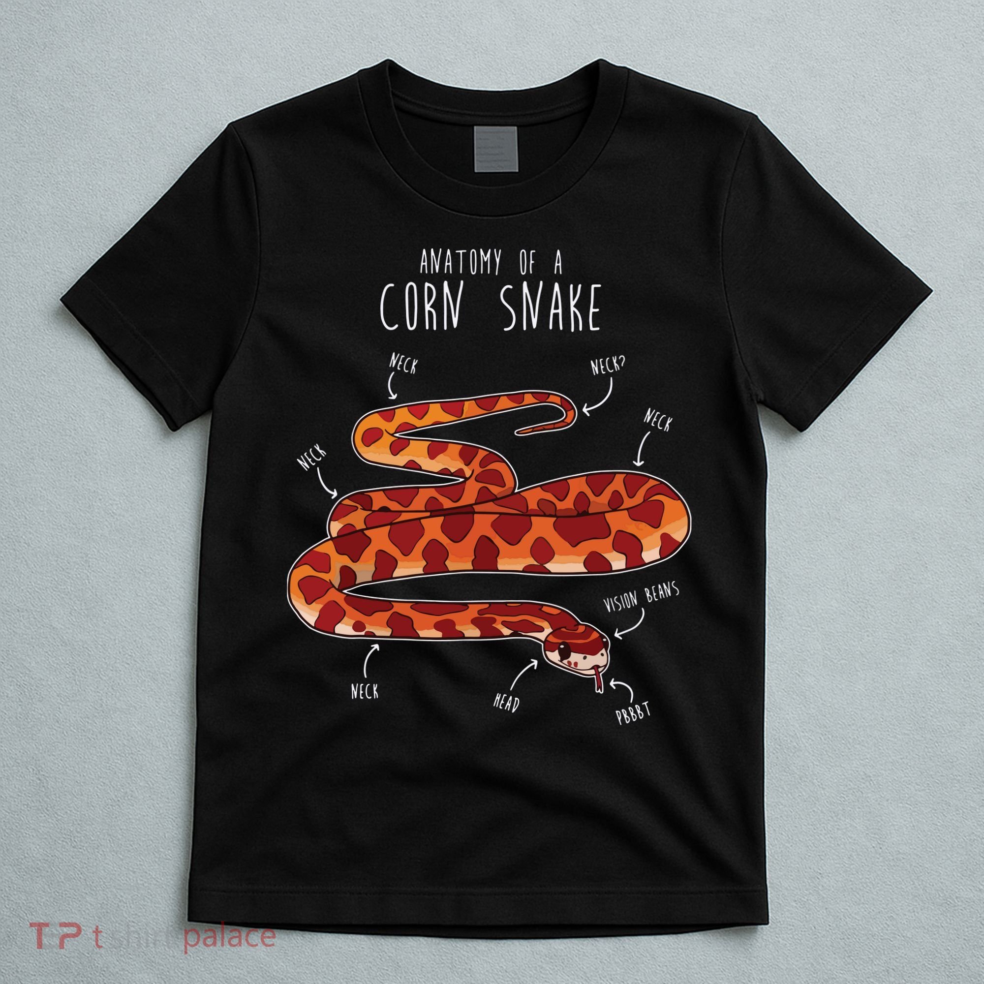 Anatomy Of A Corn Snake Funny Pet Reptile Snake Lover T-Shirt