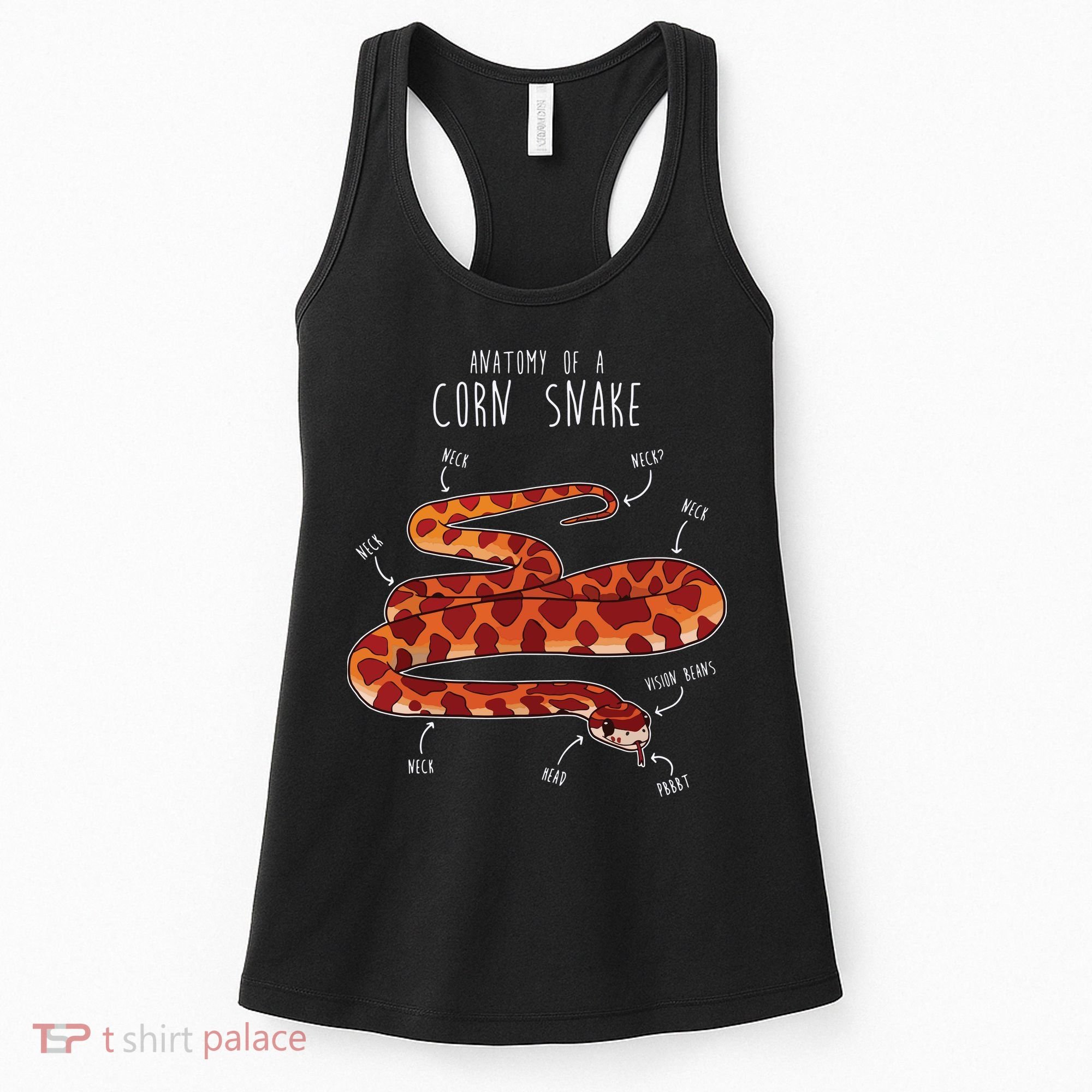 Anatomy Of A Corn Snake Funny Pet Reptile Snake Lover Women's Tank Top