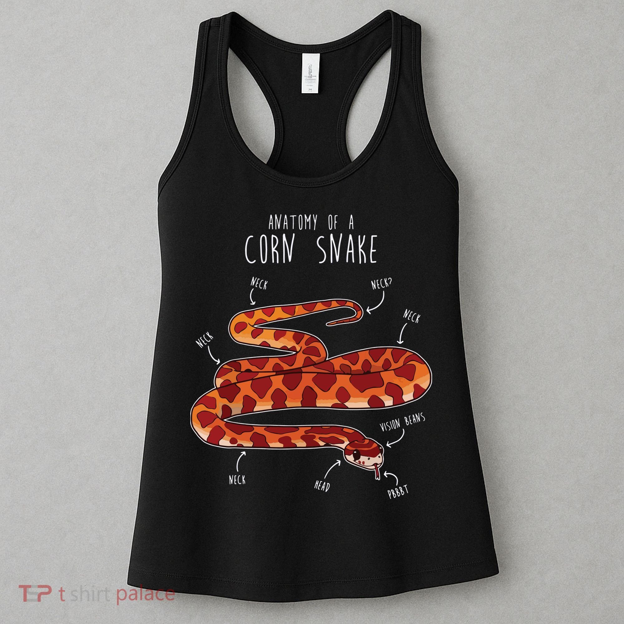 Anatomy Of A Corn Snake Funny Pet Reptile Snake Lover Women's Tank Top