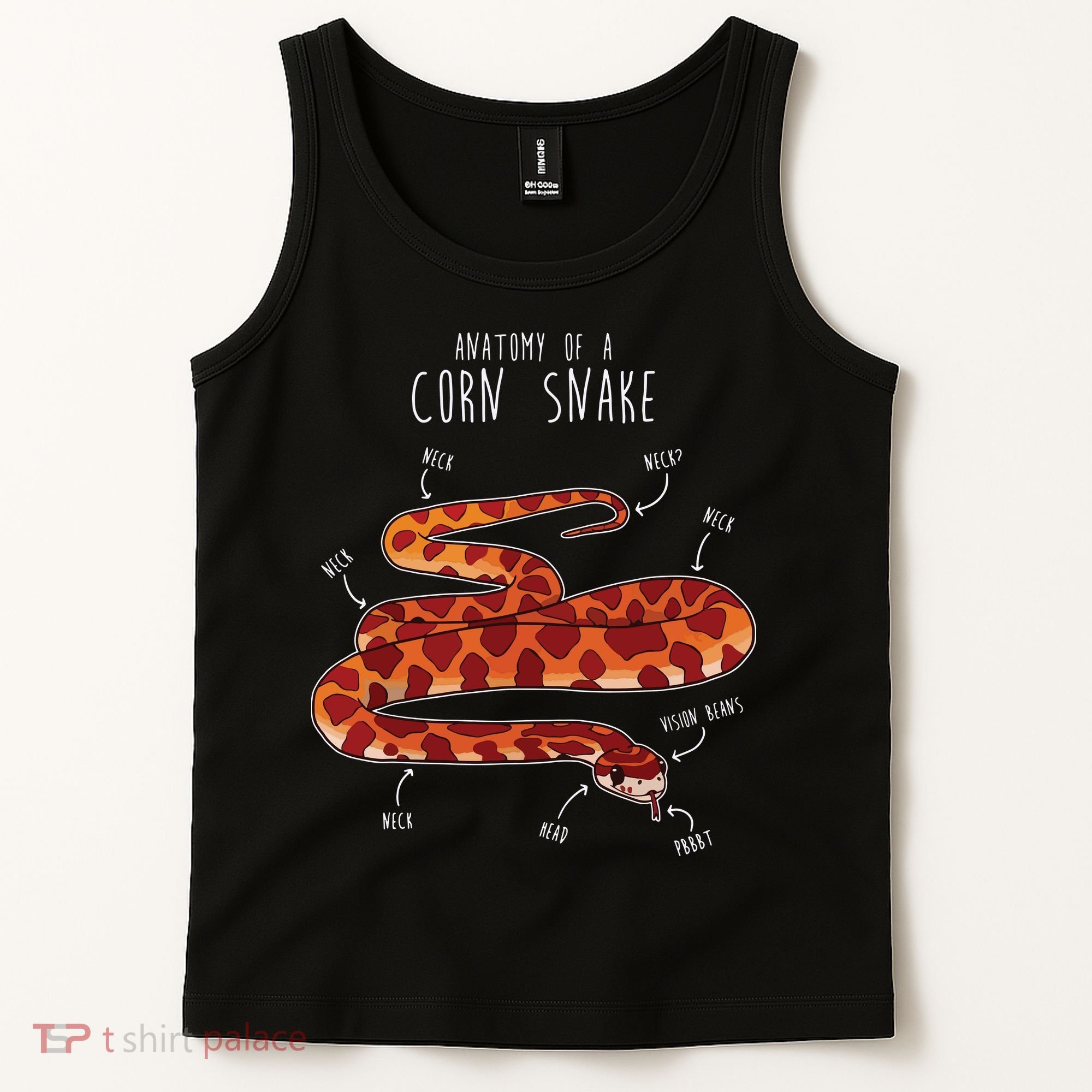 Anatomy Of A Corn Snake Funny Pet Reptile Snake Lover Tank Top