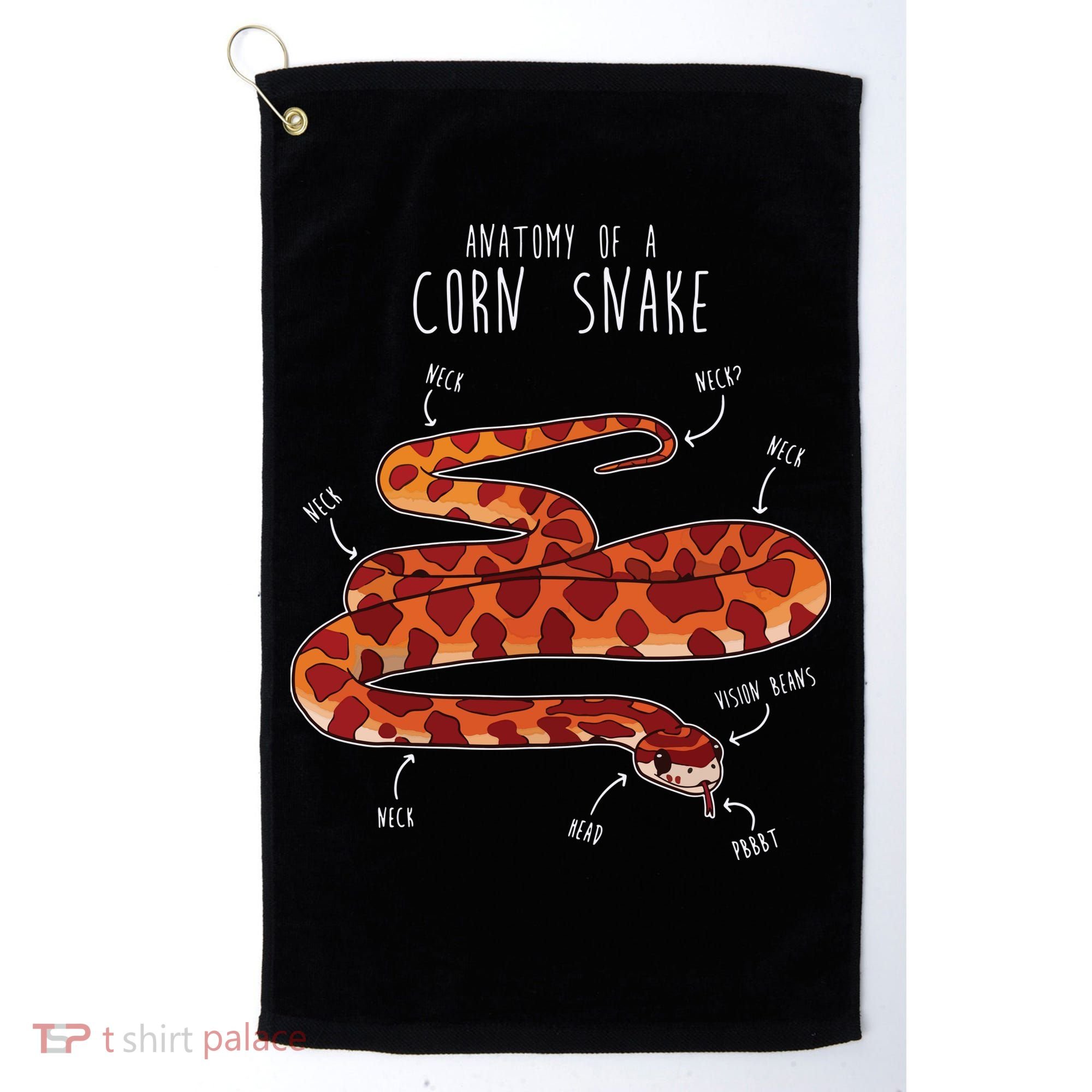 Anatomy Of A Corn Snake Funny Pet Reptile Snake Lover Golf Towel