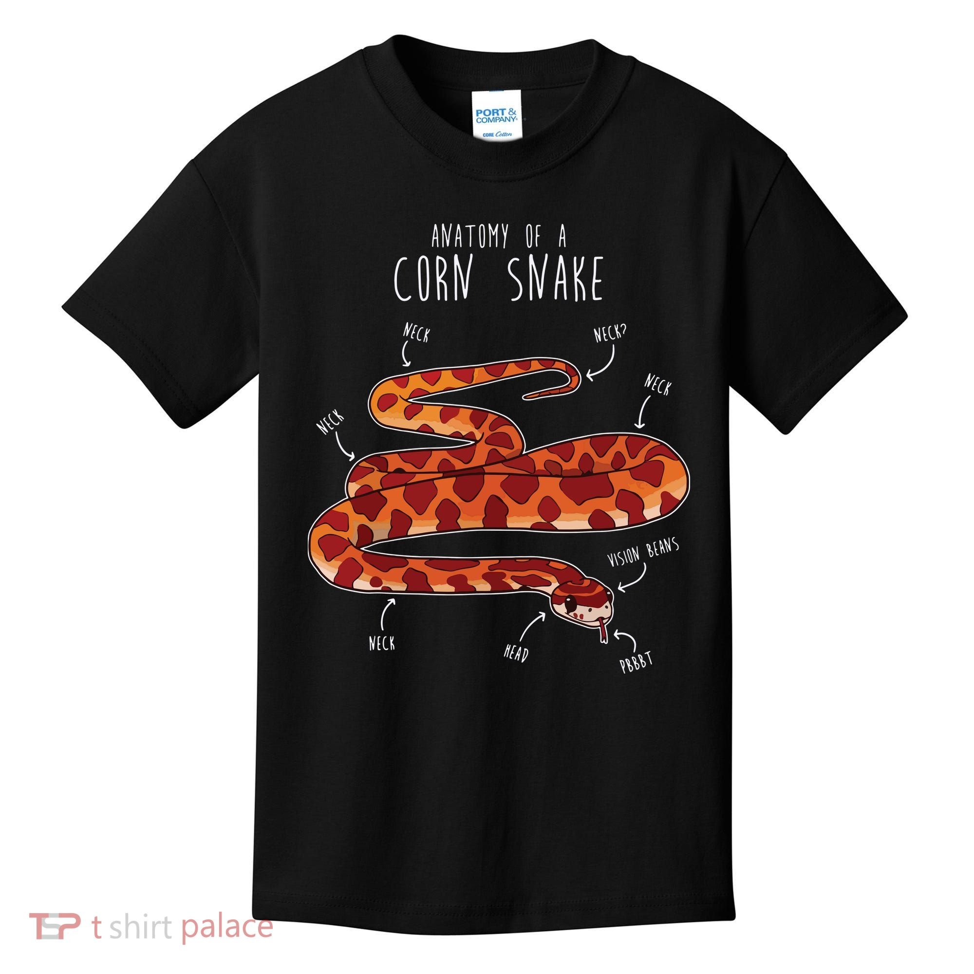 Anatomy Of A Corn Snake Funny Pet Reptile Snake Lover Kids T-Shirt