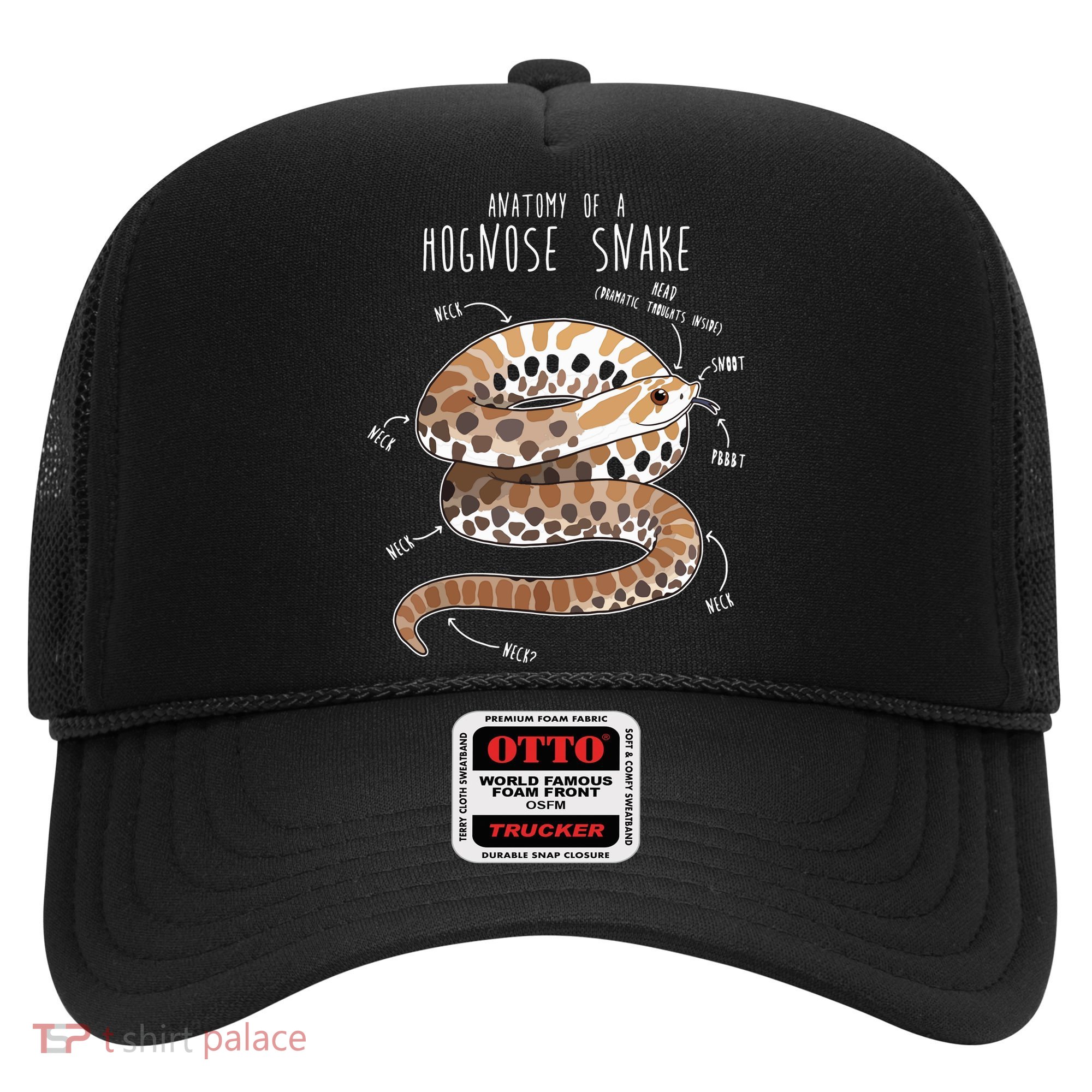 Anatomy Of A Hognose Snake Funny Pet Reptile Animal Lover Hat