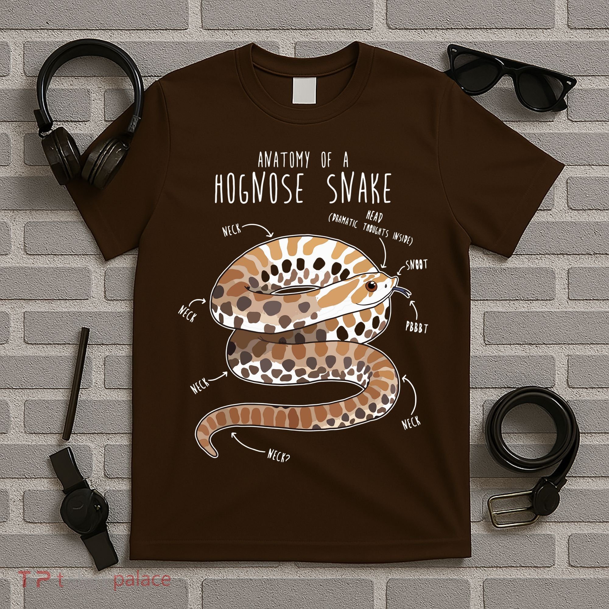 Anatomy Of A Hognose Snake Funny Pet Reptile Animal Lover T-Shirt