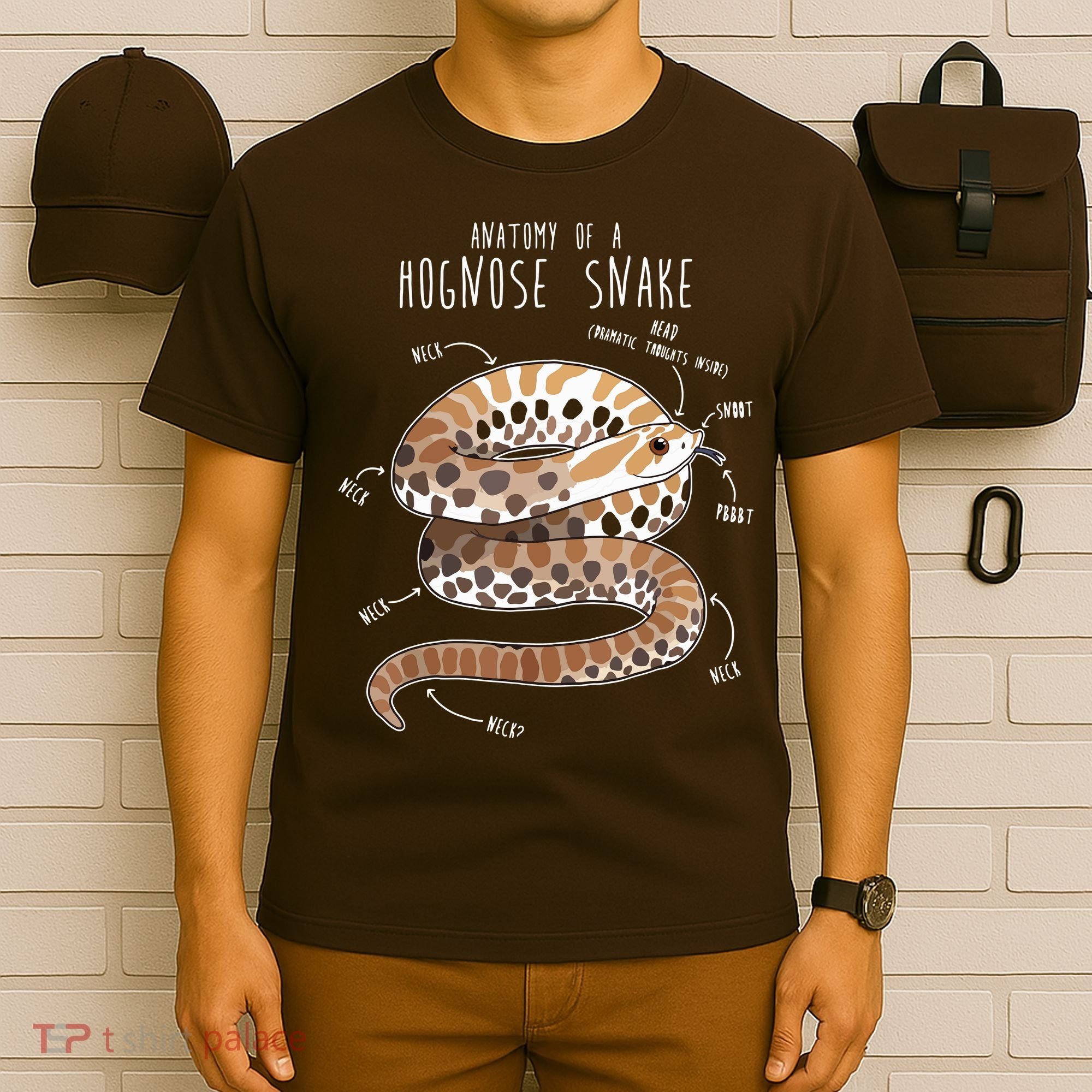 Anatomy Of A Hognose Snake Funny Pet Reptile Animal Lover T-Shirt