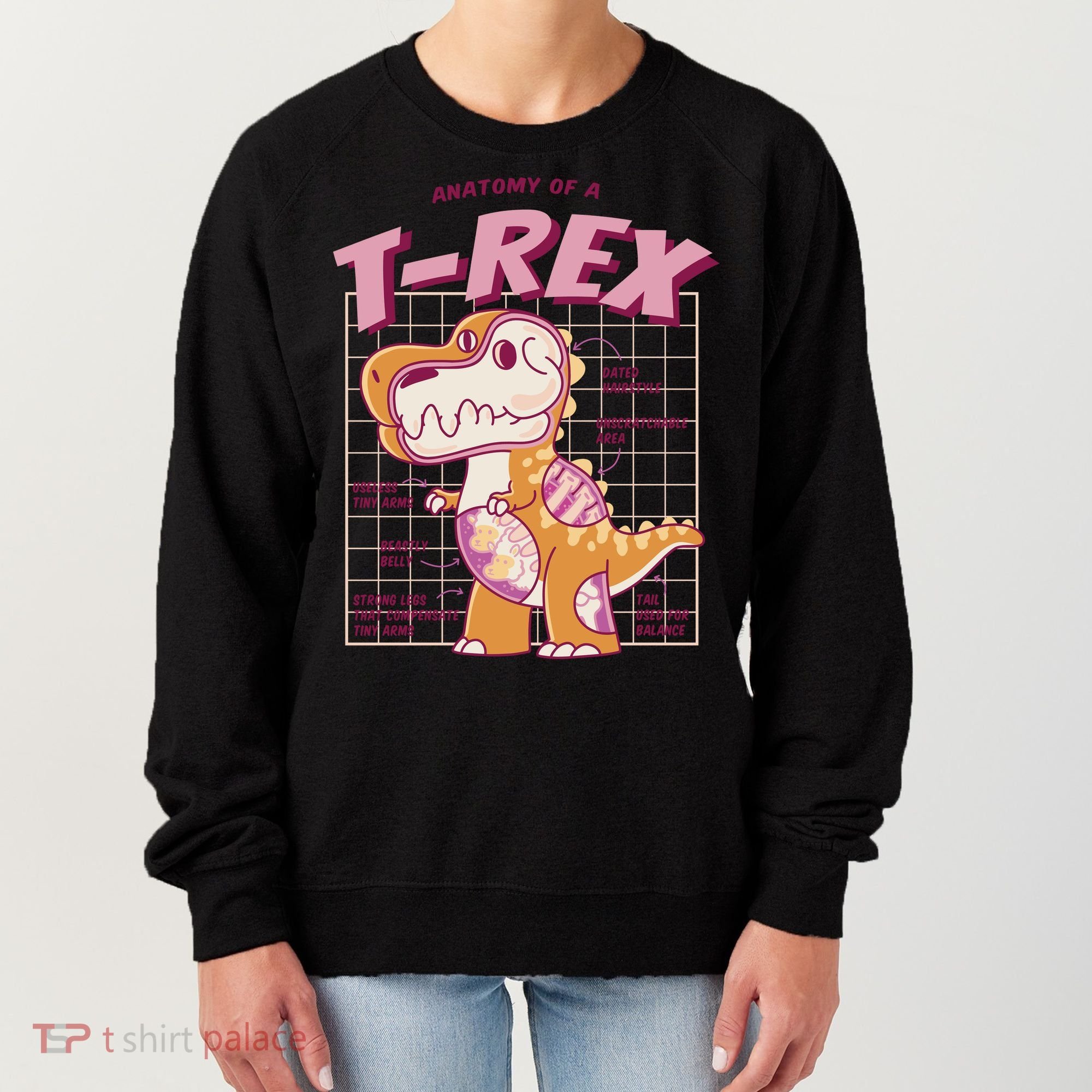 Anatomy Of A T Rex Women's Sweatshirt