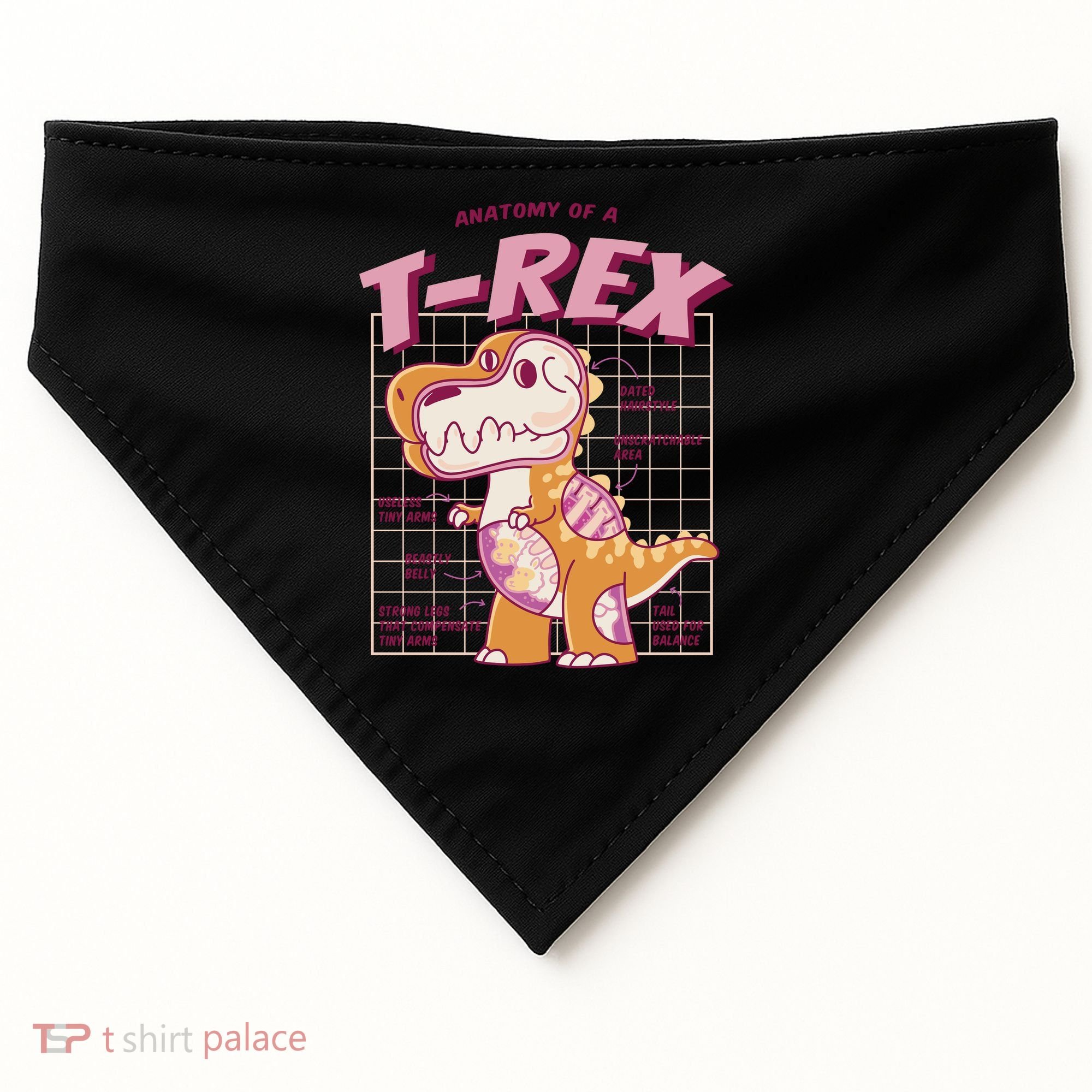 Anatomy Of A T Rex USA-Made Doggie Bandana