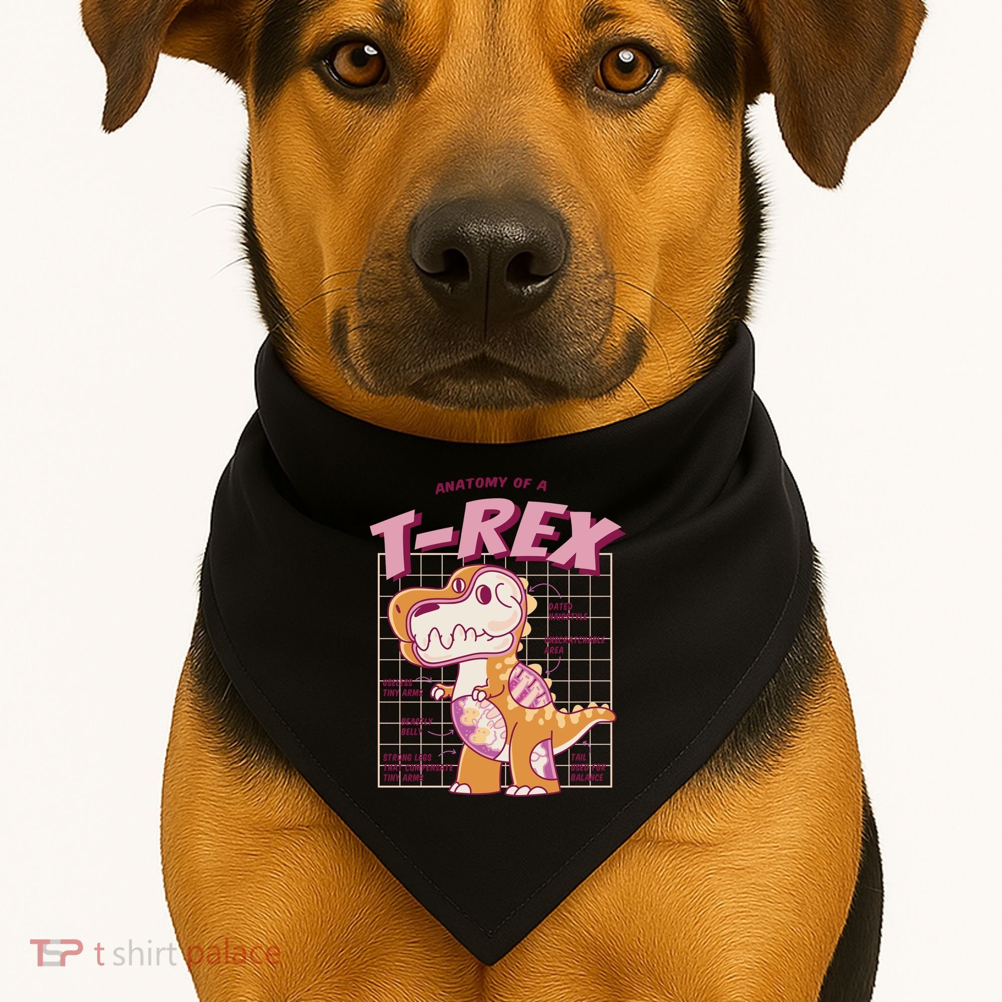 Anatomy Of A T Rex USA-Made Doggie Bandana