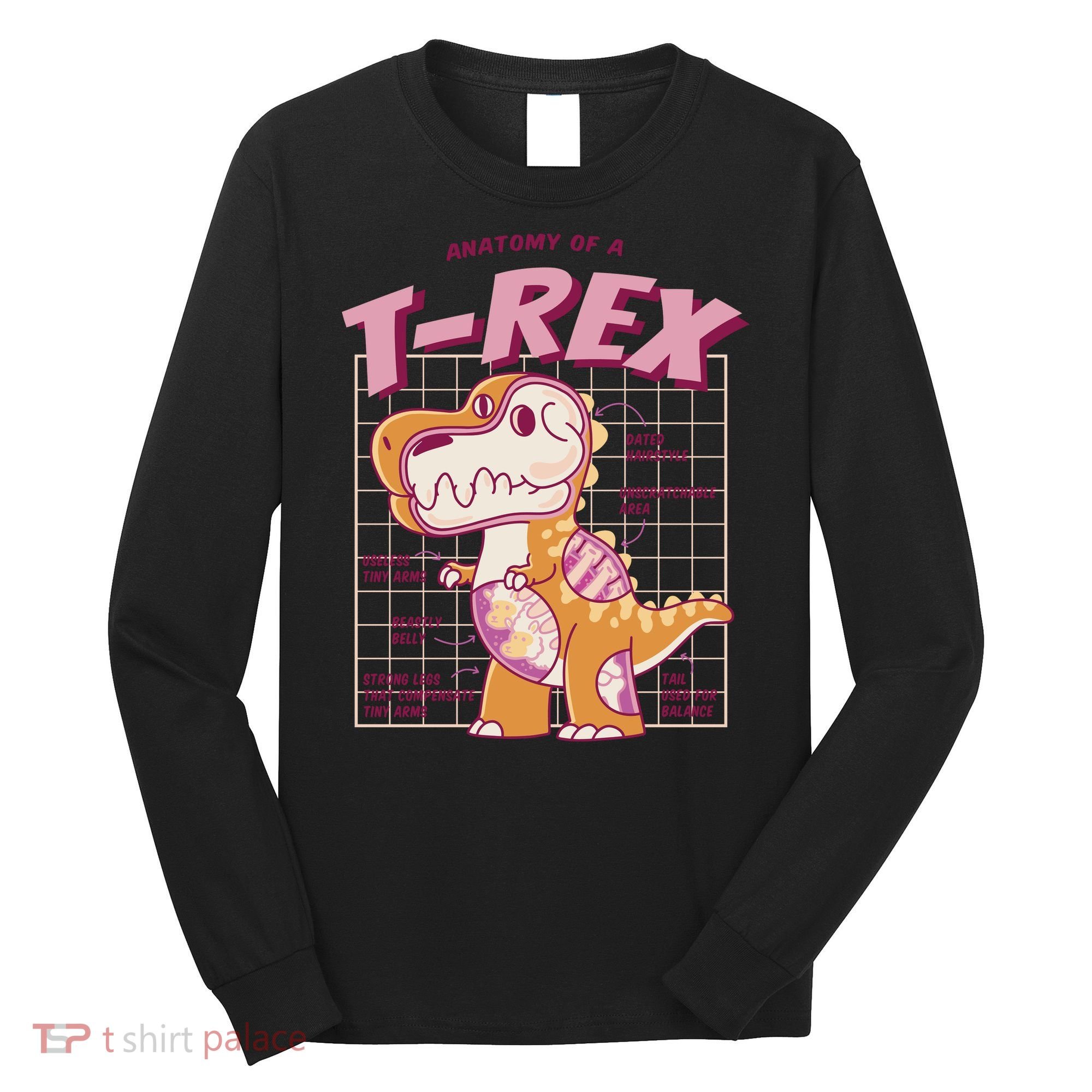 Anatomy Of A T Rex Long Sleeve Shirt