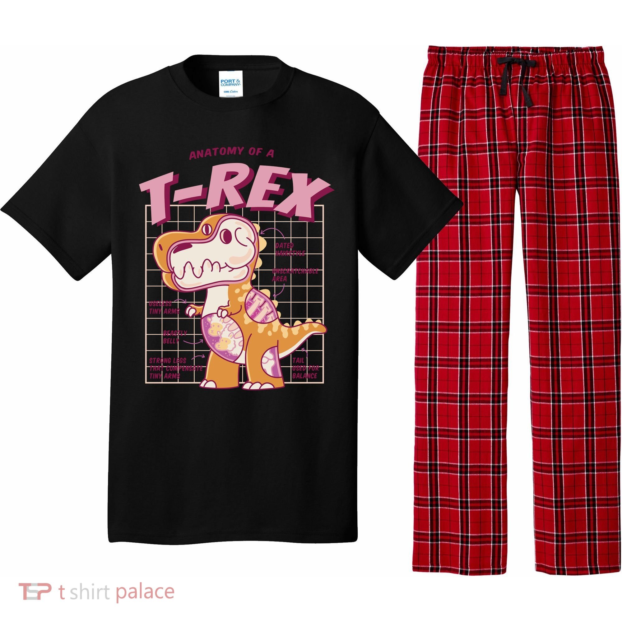 Anatomy Of A T Rex Pajama Set