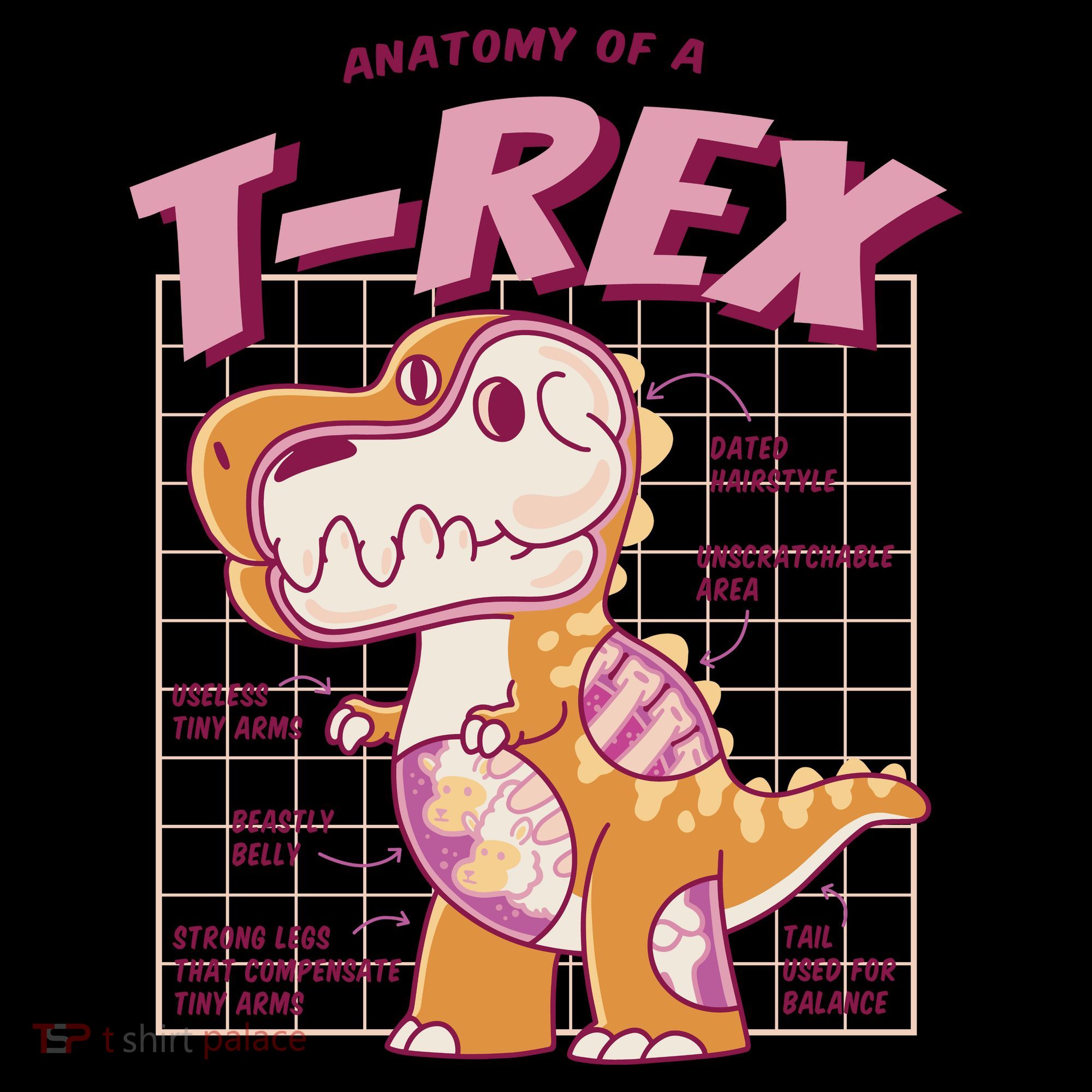 Anatomy Of A T Rex Women's Hoodie