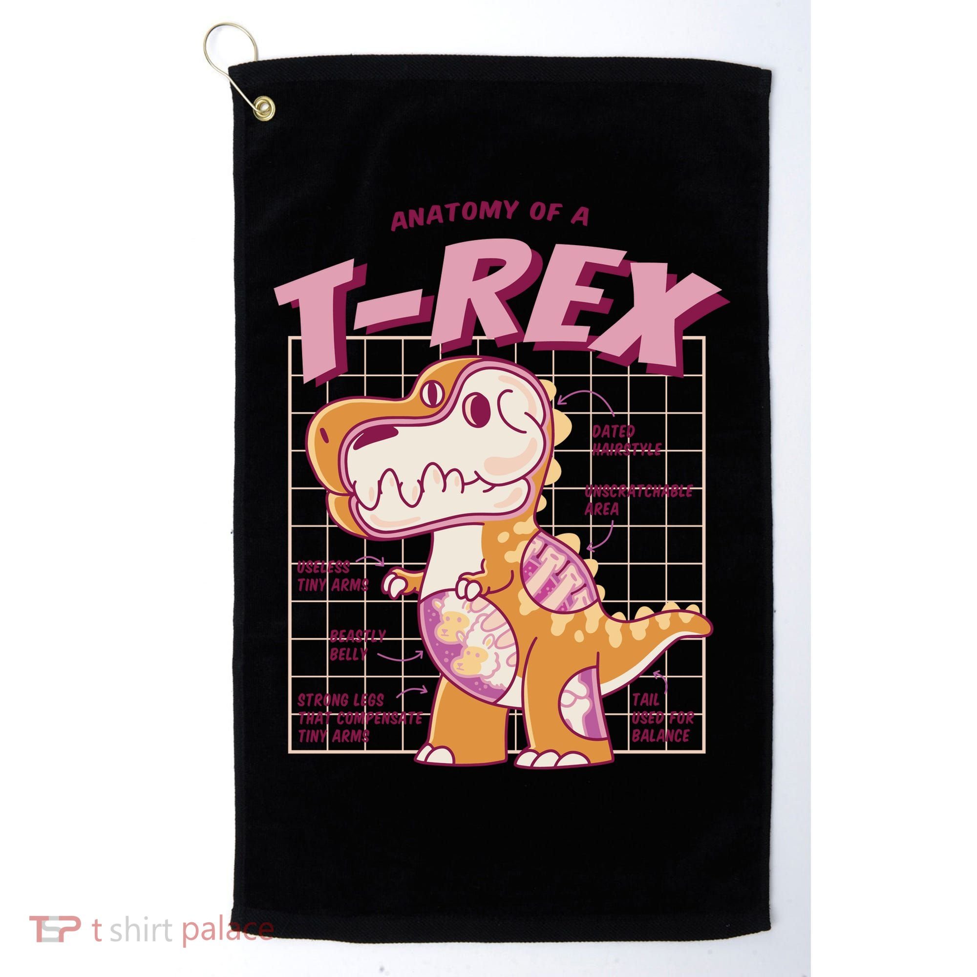 Anatomy Of A T Rex Golf Towel