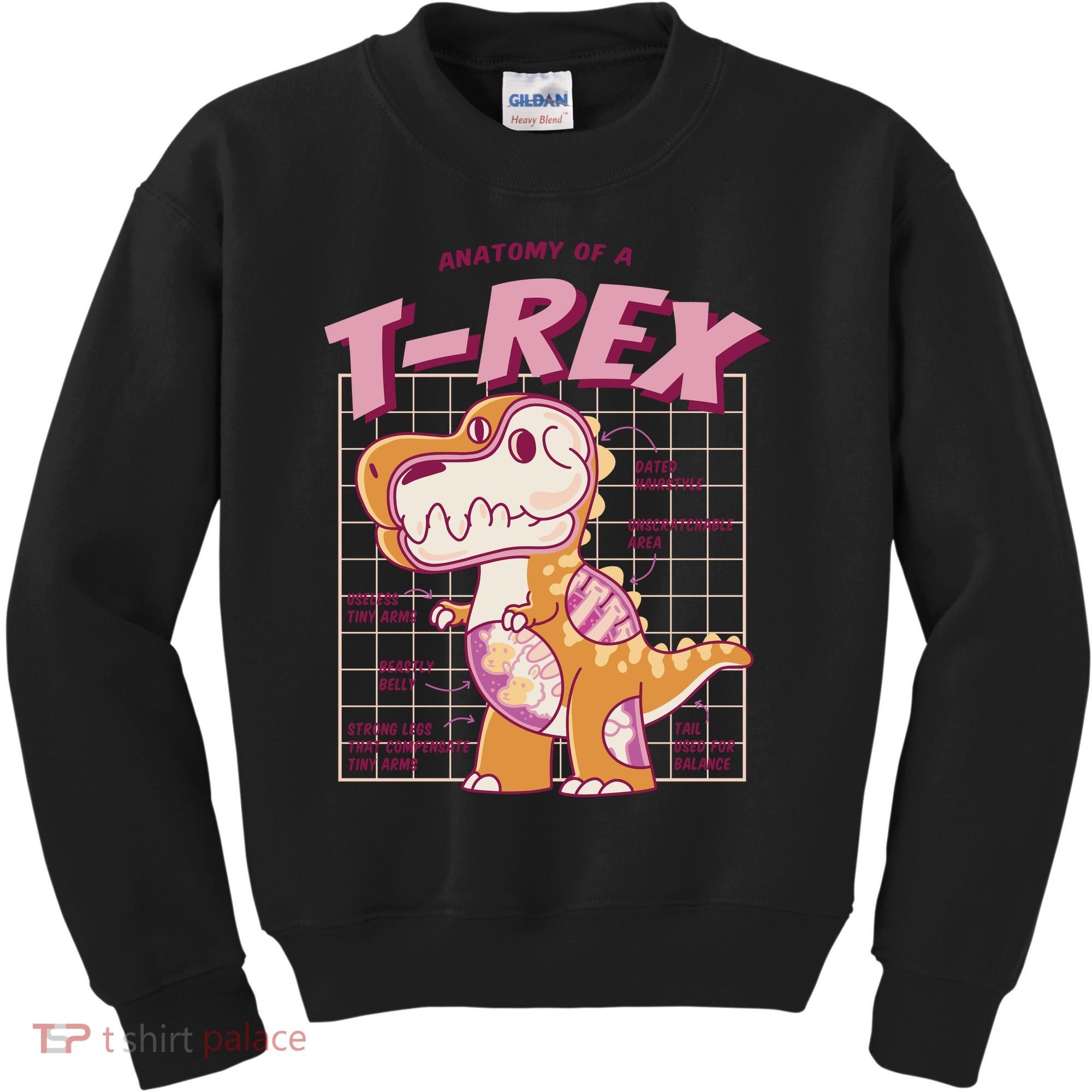 Anatomy Of A T Rex Kids Sweatshirt