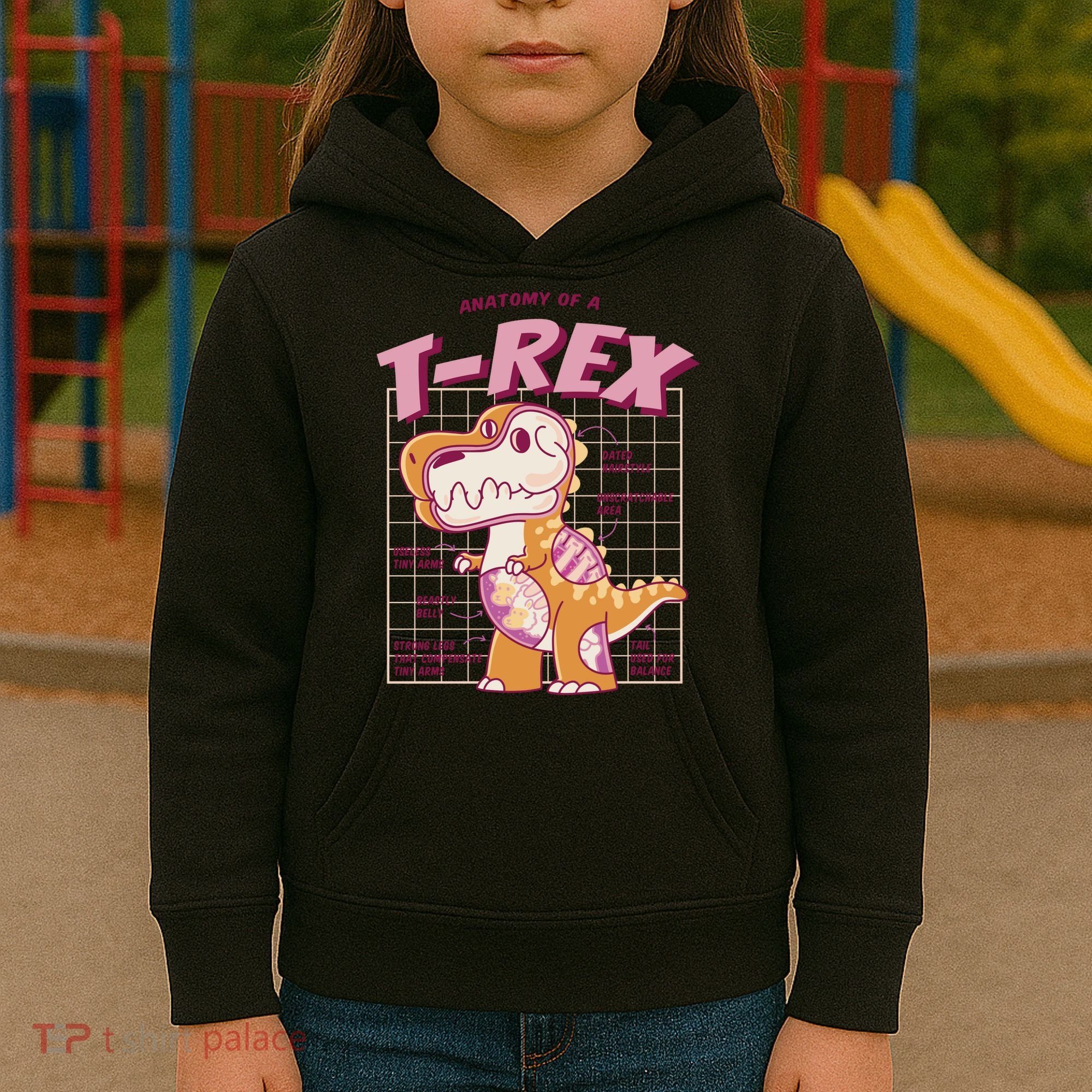 Anatomy Of A T Rex Kids Hoodie