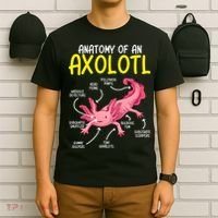 Anatomy Of An Axolotl Kawaii Salamander Pet Axolotl Lover T-Shirt thumb 6