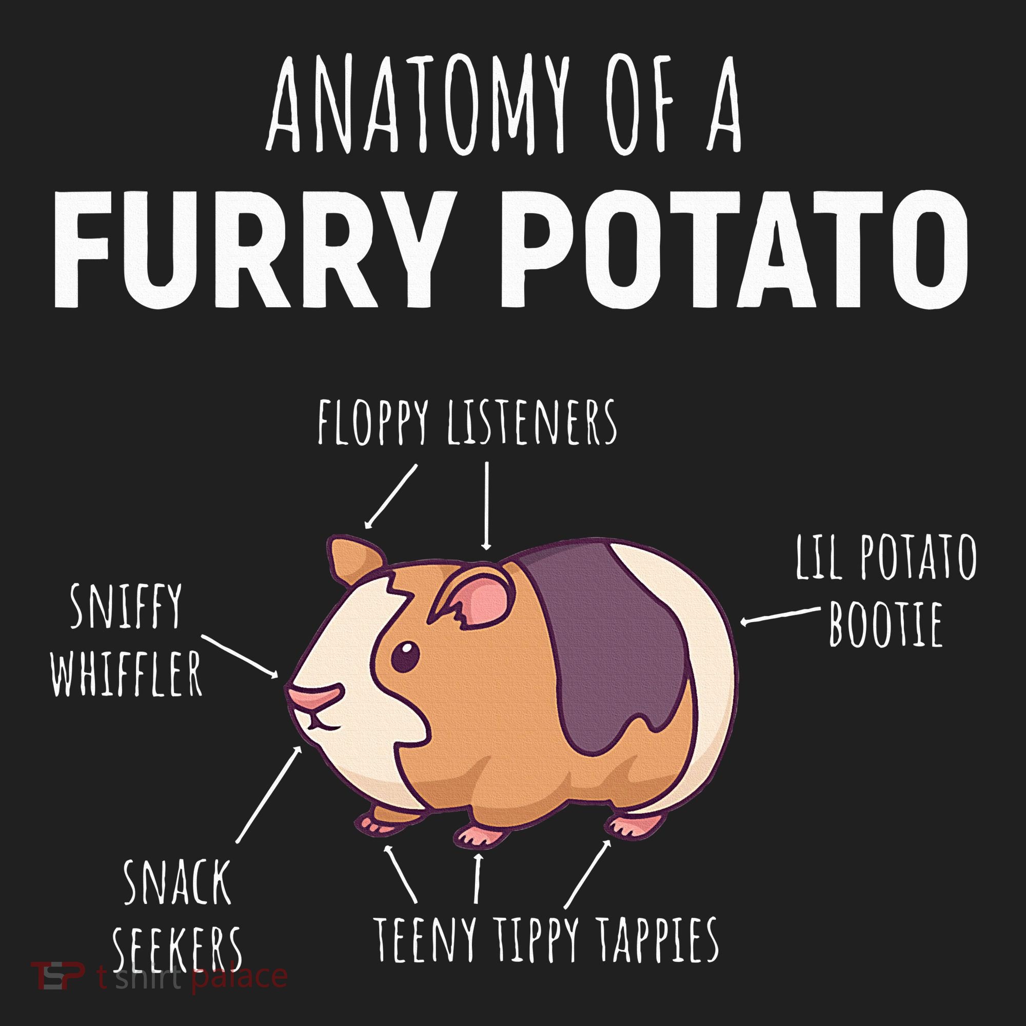 Anatomy Of A Furry Potato Guinea Pig Lover Five-Panel Snapback Cap