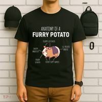 Anatomy Of A Furry Potato Guinea Pig Lover T-Shirt thumb 6