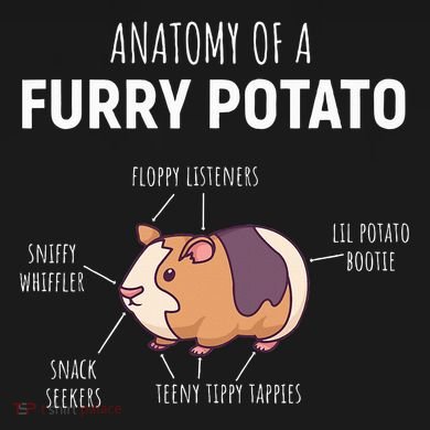 Anatomy Of A Furry Potato Guinea Pig Lover Cooling Performance Long Sleeve Crew