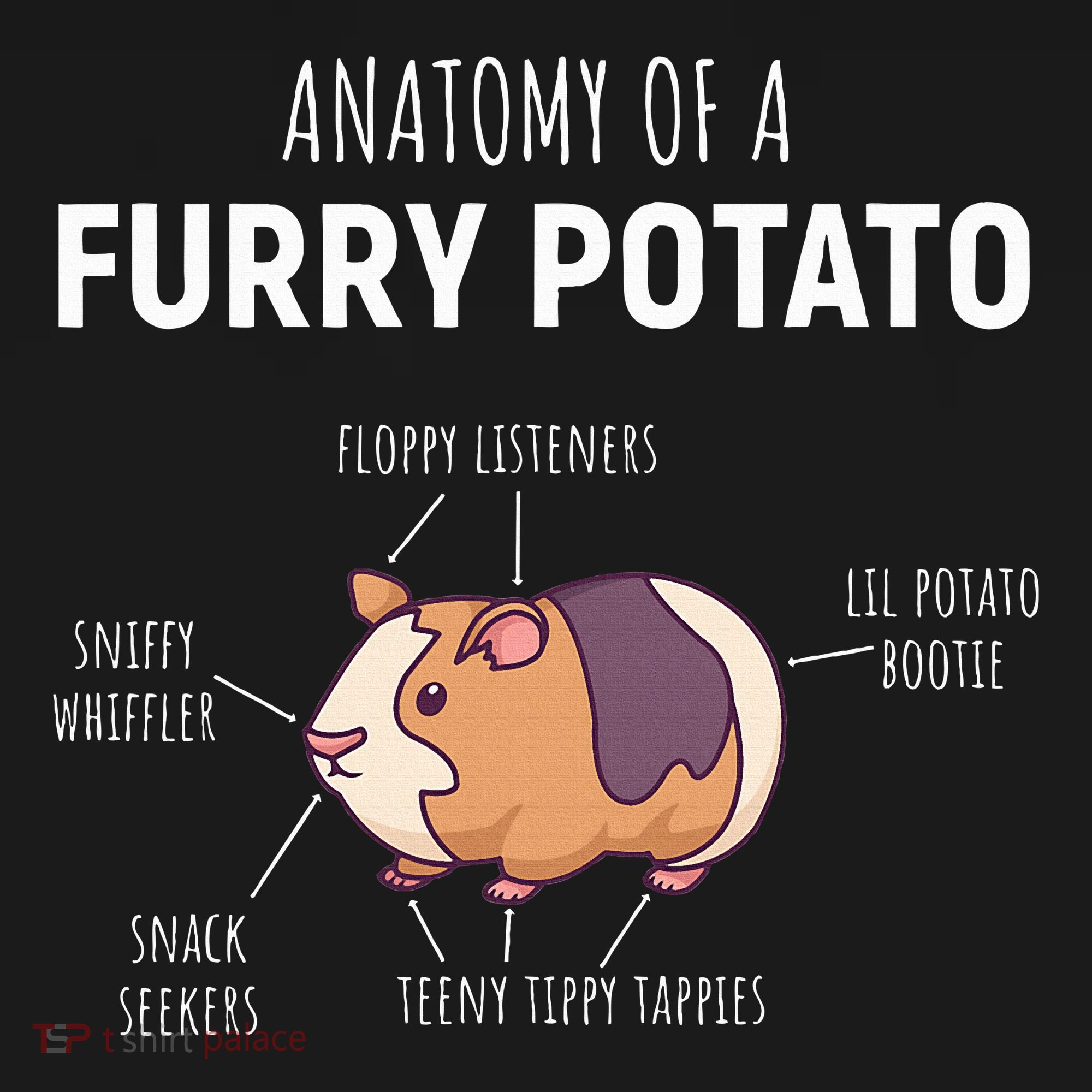 Anatomy Of A Furry Potato Guinea Pig Lover Tie-Dye Long Sleeve Shirt