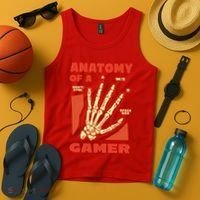 Anatomy Of A Gamer Halloween Tank Top thumb 4