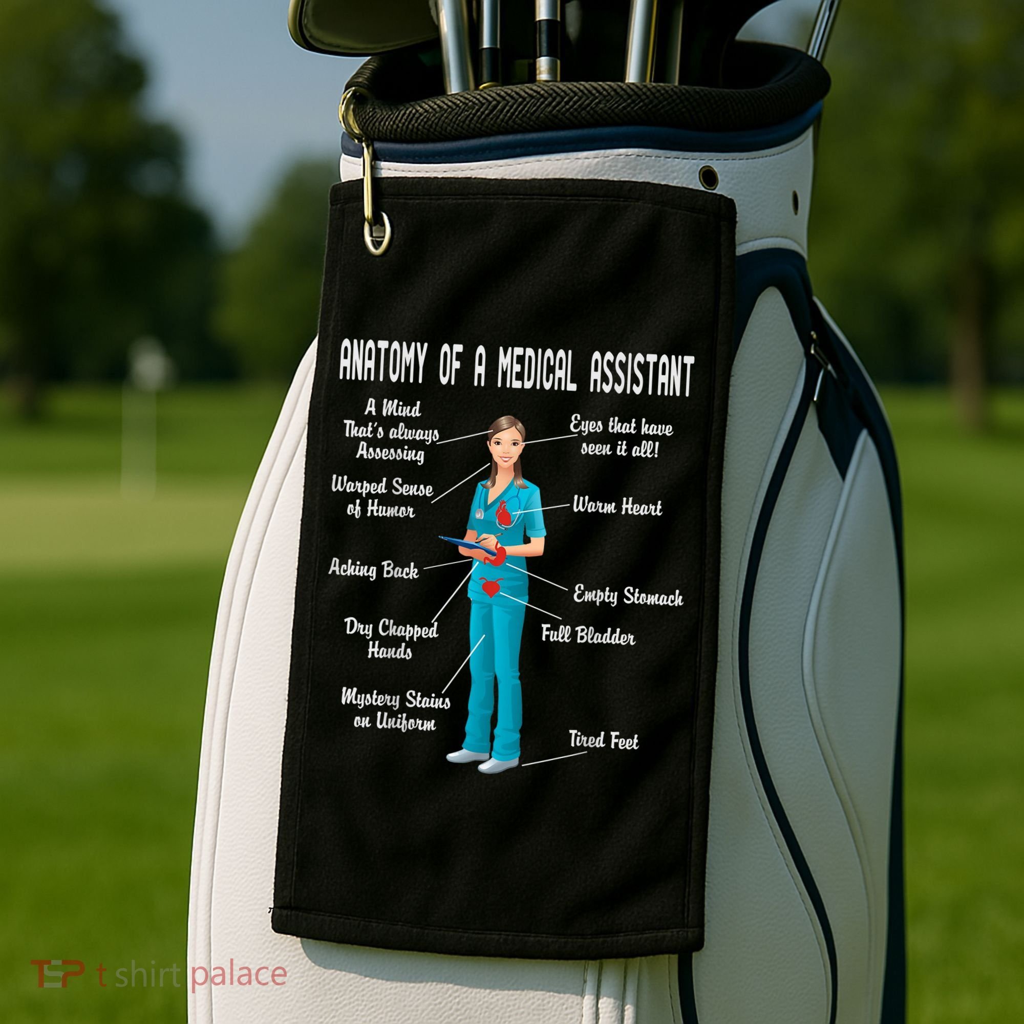 Anatomy Of A Medical Assistant Golf Towel