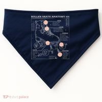 Anatomy Of A Roller Skate USA-Made Doggie Bandana thumb 0