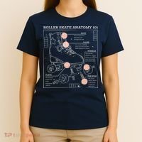 Anatomy Of A Roller Skate T-Shirt thumb 4
