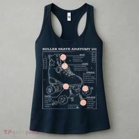 Anatomy Of A Roller Skate Women's Tank Top thumb 3