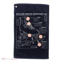 Anatomy Of A Roller Skate Golf Towel thumb 0