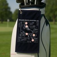 Anatomy Of A Roller Skate Golf Towel thumb 2