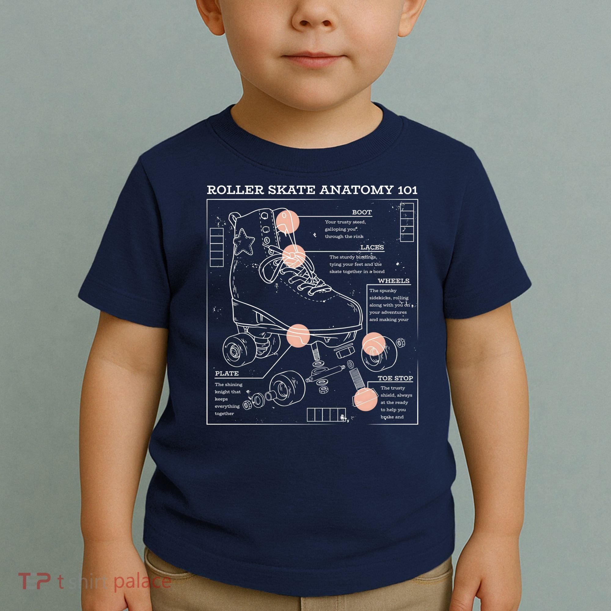 Anatomy Of A Roller Skate Toddler T-Shirt