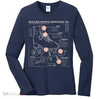 Anatomy Of A Roller Skate Women's Long Sleeve Shirt
